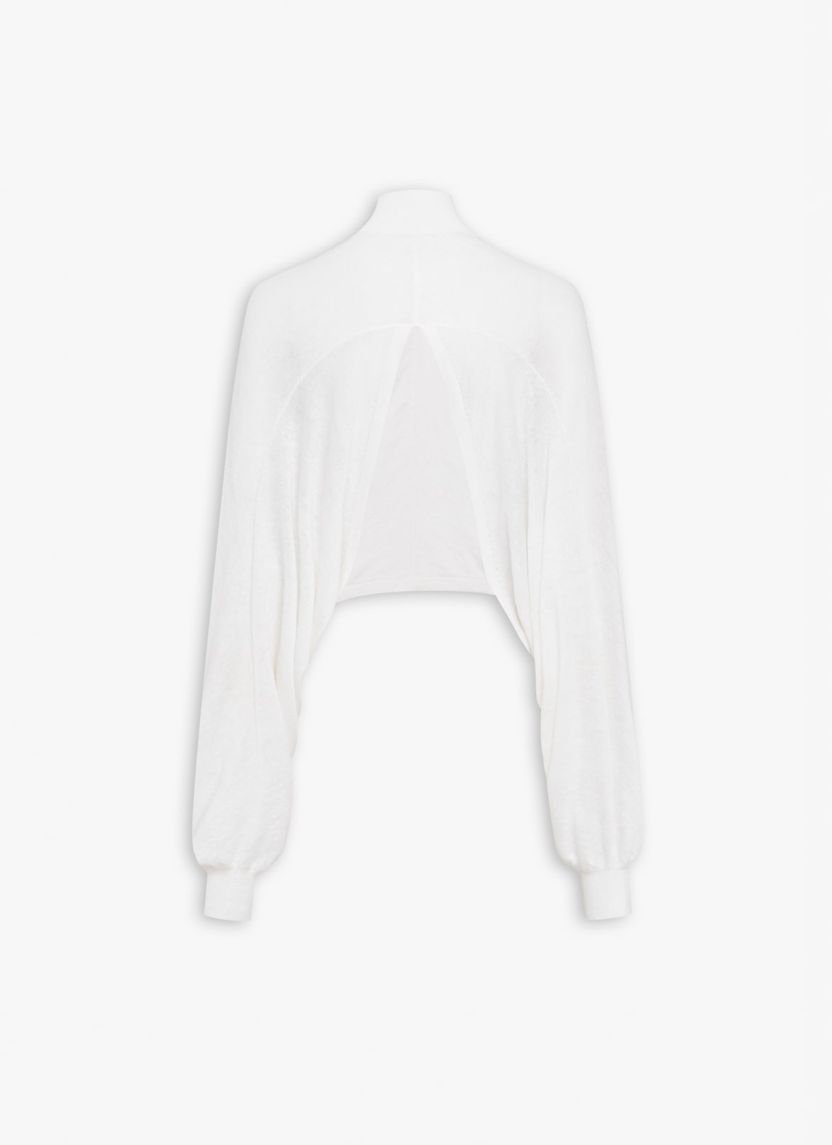 COTTON LINEN KNIT BARE BACK JUMPER ALAÏA WHITE COTTON LINEN KNIT BARE BACK JUMPER